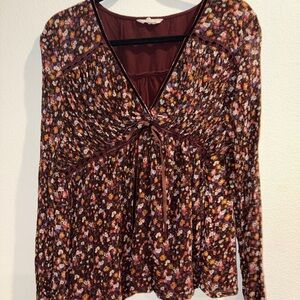 Lucky Brand Multicolor Floral Blouse